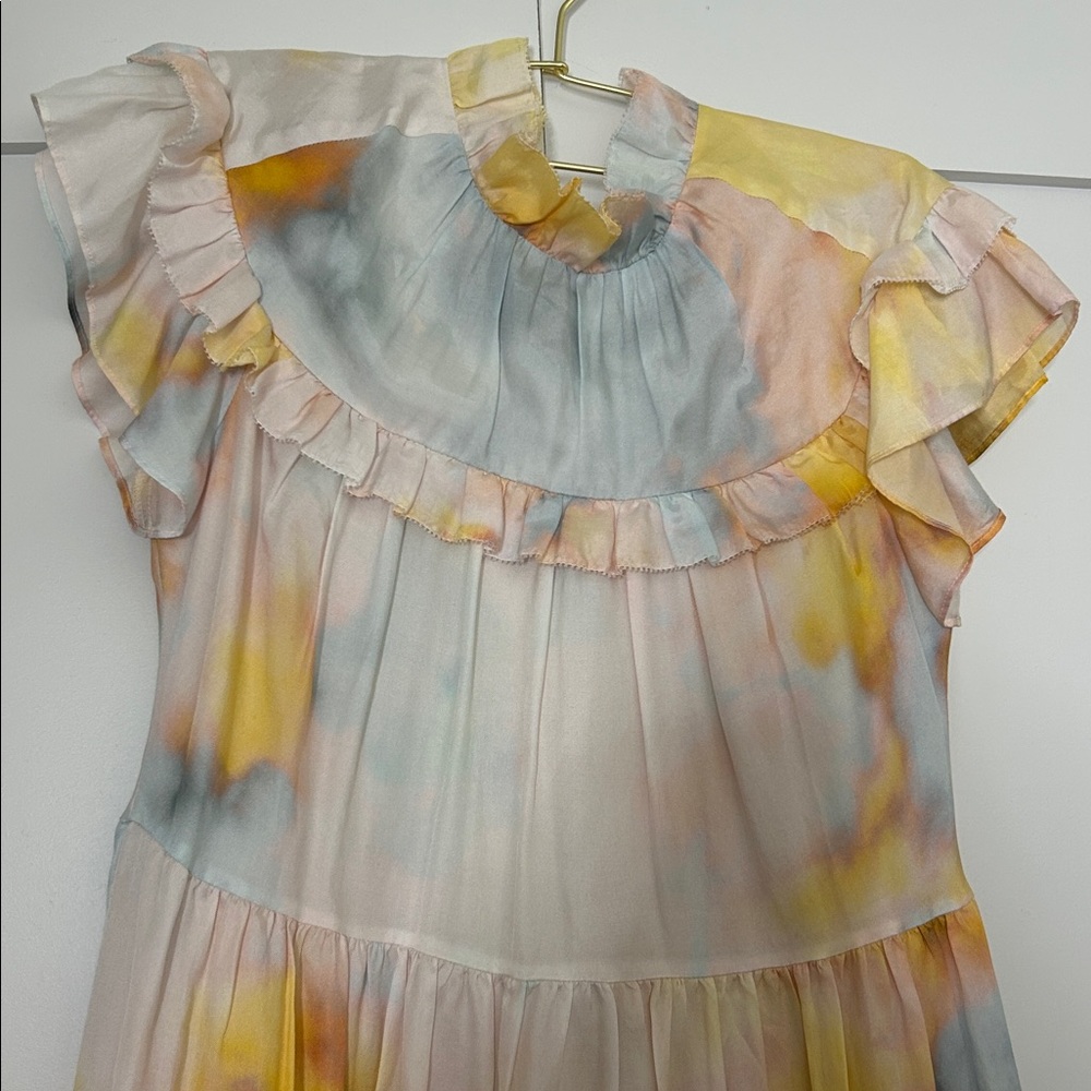 Colorful Ruffled Kids Dress - Picture 2 of 7